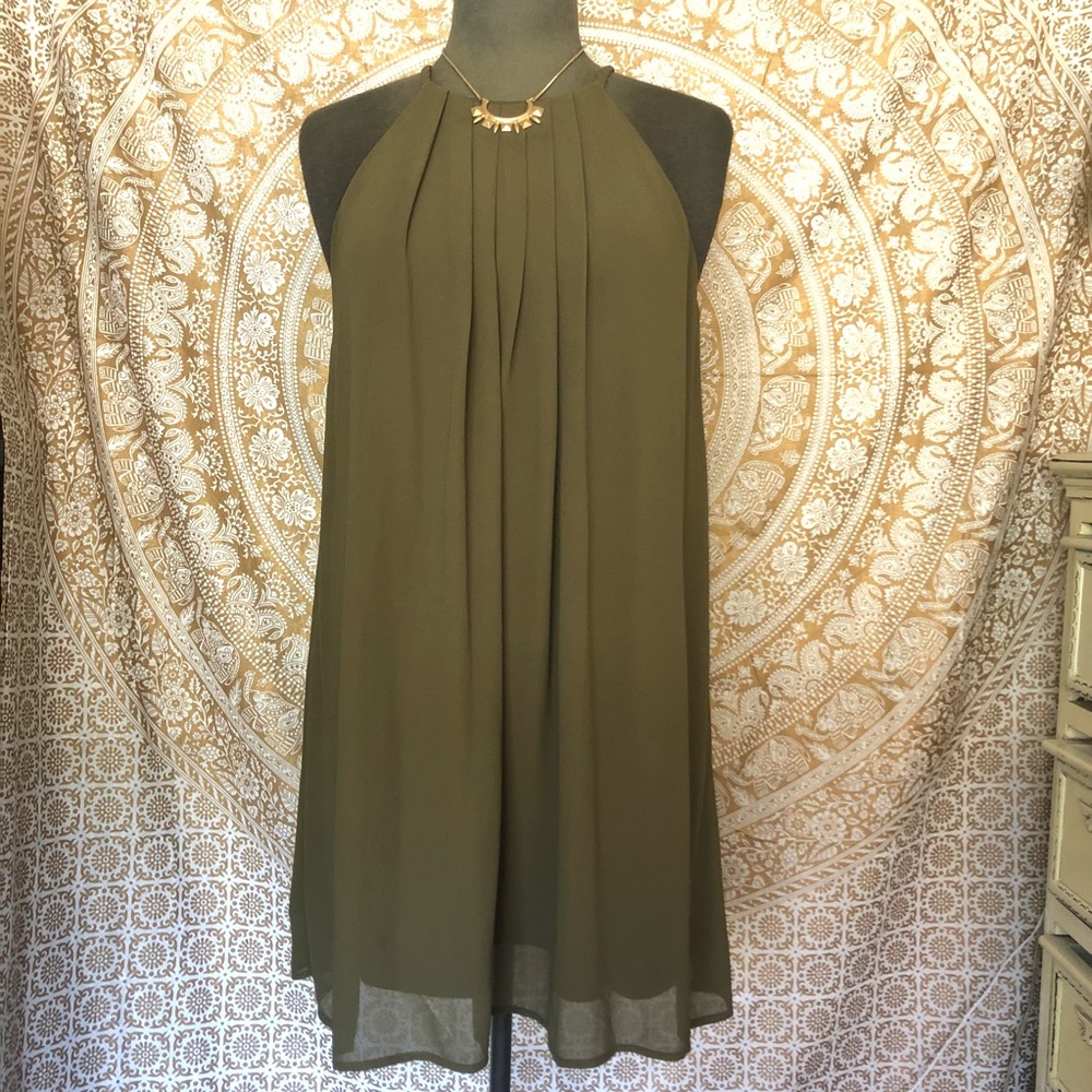 Pleated Mini Dress